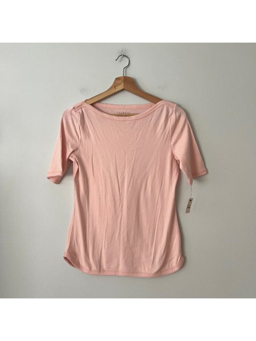 NWT Talbots Stretch Weekend Tee Shirt Pink Women's Size XS